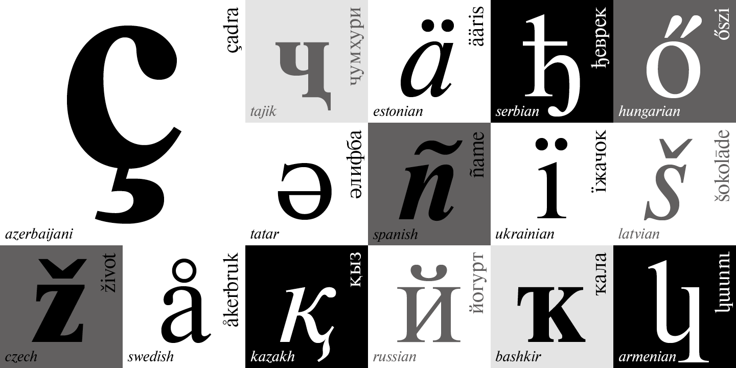 Пример шрифта Newton Italic